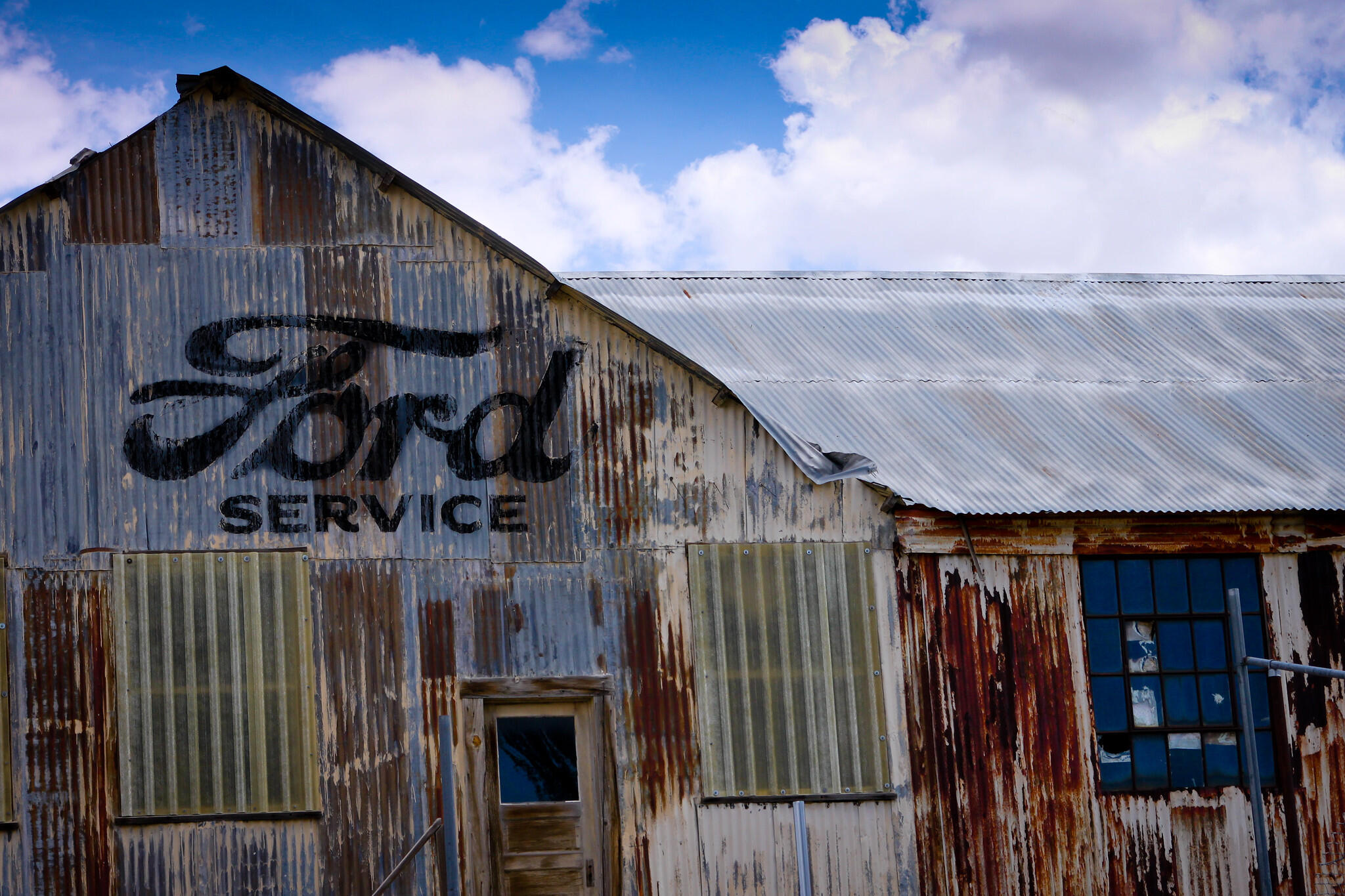 Old time Ford Service shop in Goldfield, Nevada