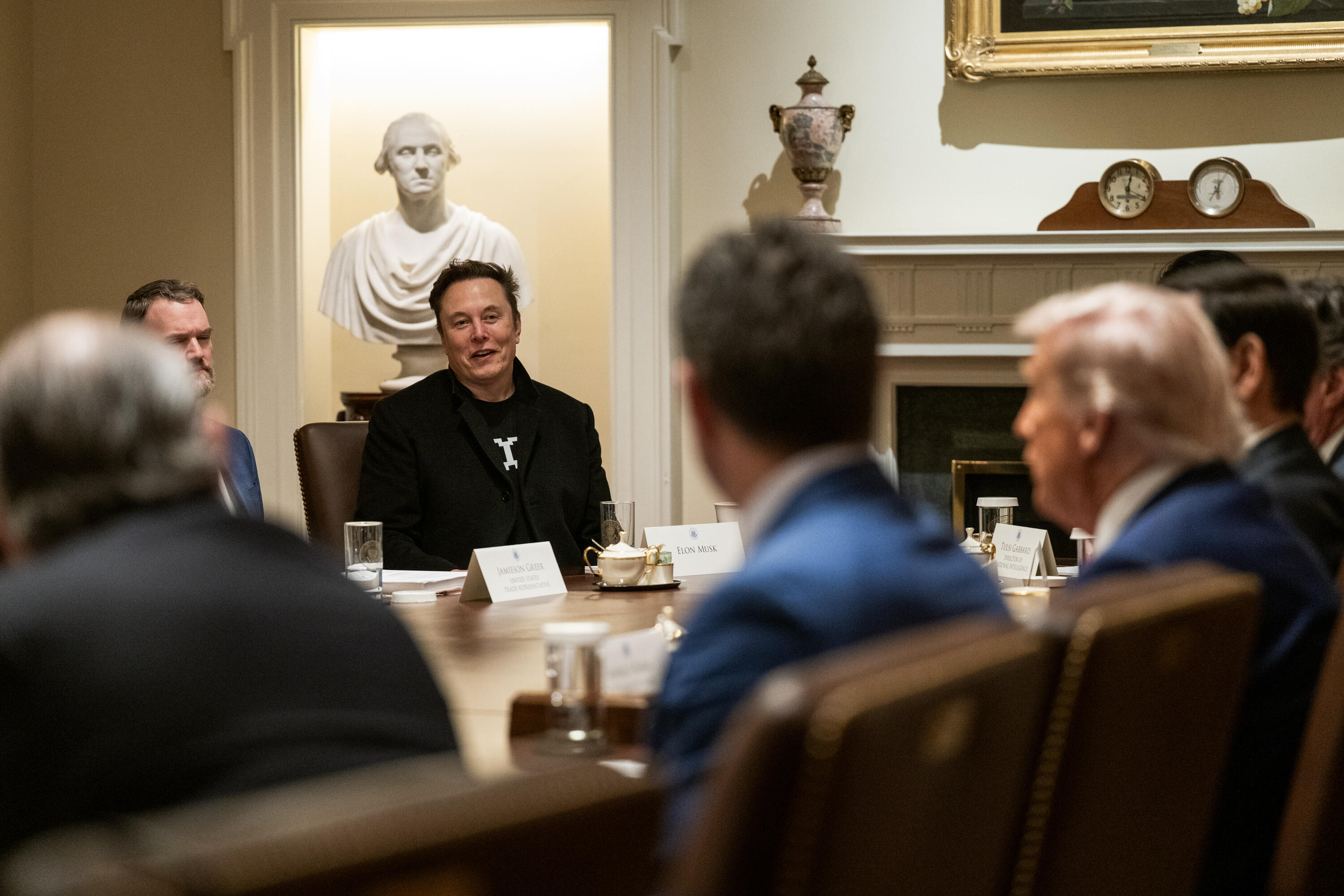 President Donald Trump holds a Cabinet meeting, Thursday, April 10, 2025