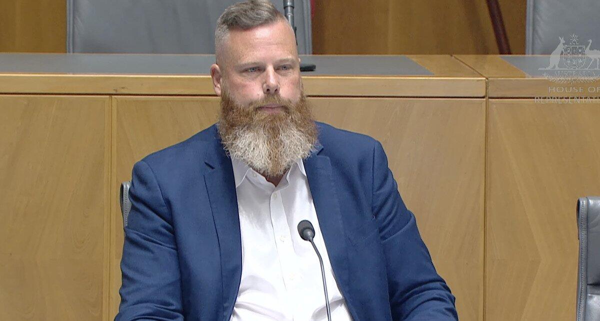 House Select Committee on Nuclear Energy chair Dan Repacholi at last week's hearing. Credit: Australian Parliament House Streaming Portal