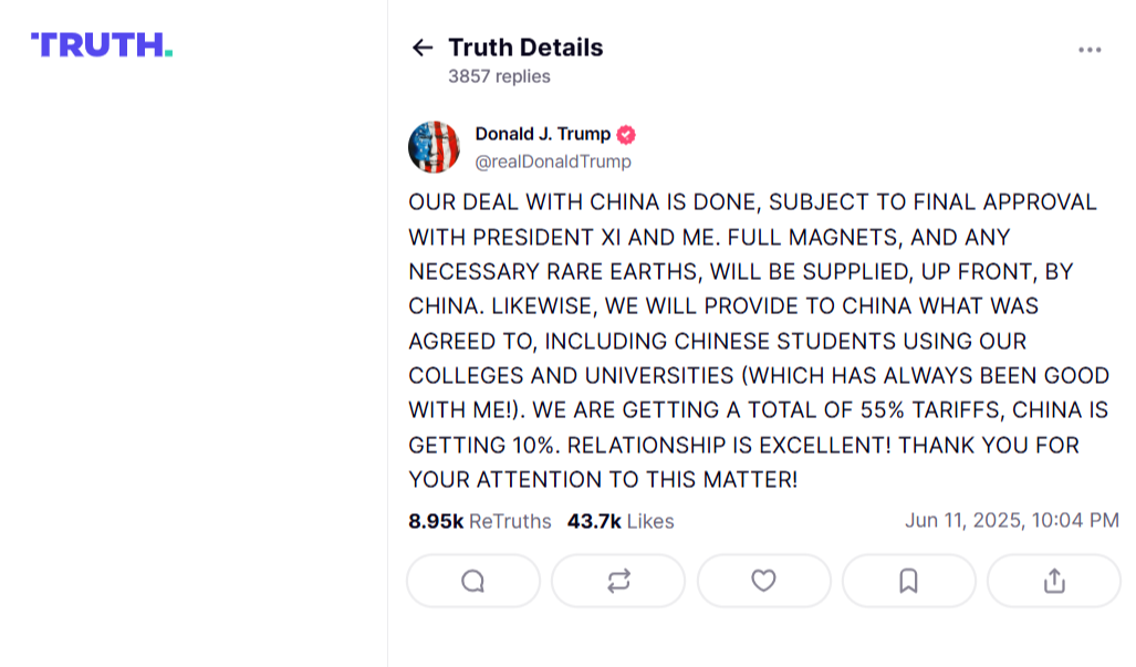 Trump on Truth Social