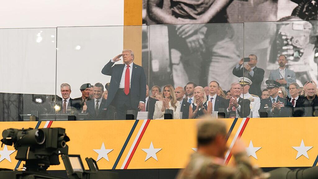 Trump's military parade rolled on alongside protests