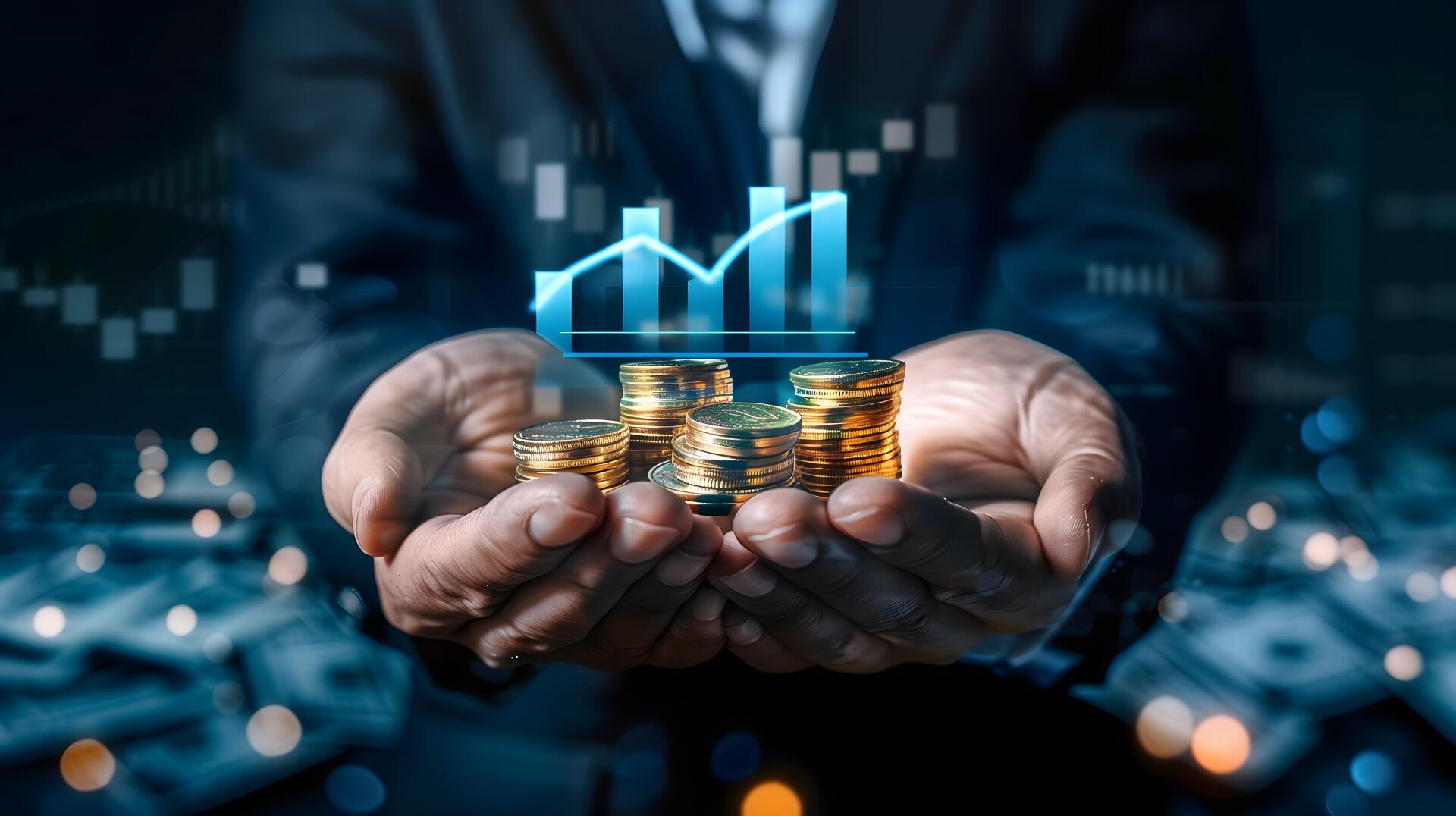 Money and coins and finance illustraiton