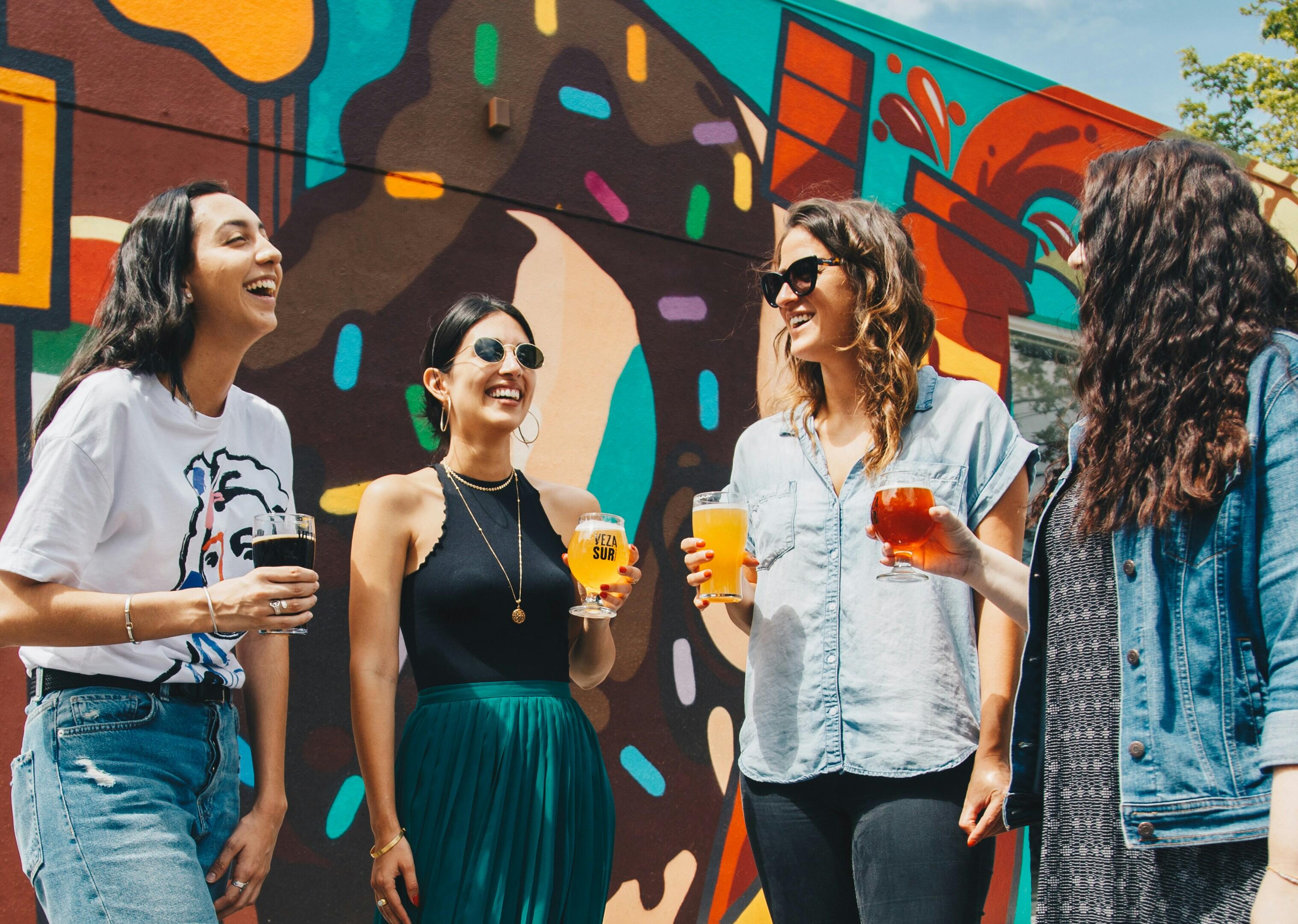 Young people drinking