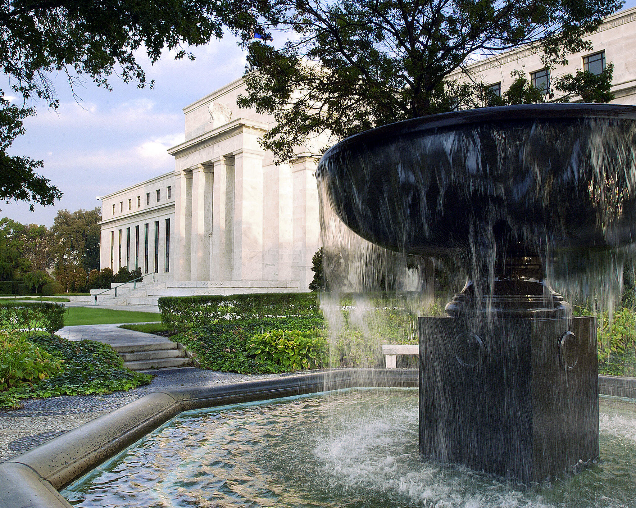 Fountain outside of the Marriner S. Eccles building