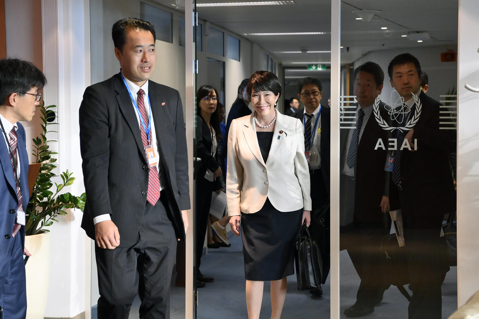 Rafael Mariano Grossi, IAEA Director General met with HE Ms Takaichi Sanae Shugiin, Minister of State for Economic Security of Japan, during a bilateral meeting at the IAEA 67th General Conference held at the Agency headquarters in Vienna, Austria. 25 September 2023.