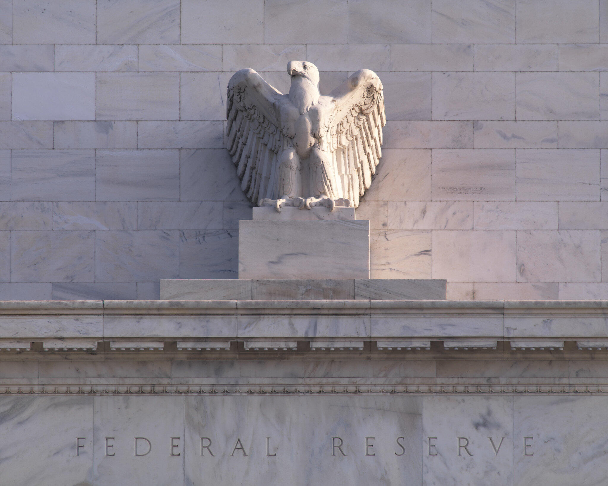 The eagle statue on the Marriner S. Eccles building