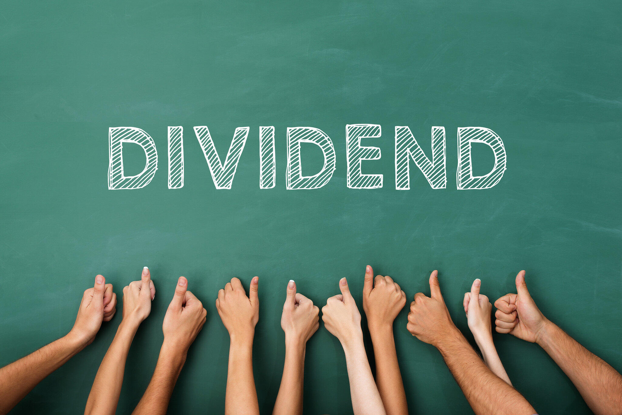 dividend chalkboard