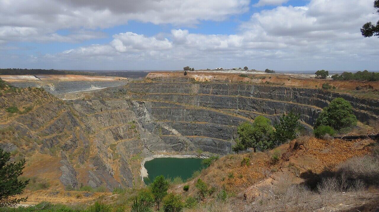 Open pit of the Greenbushes mine