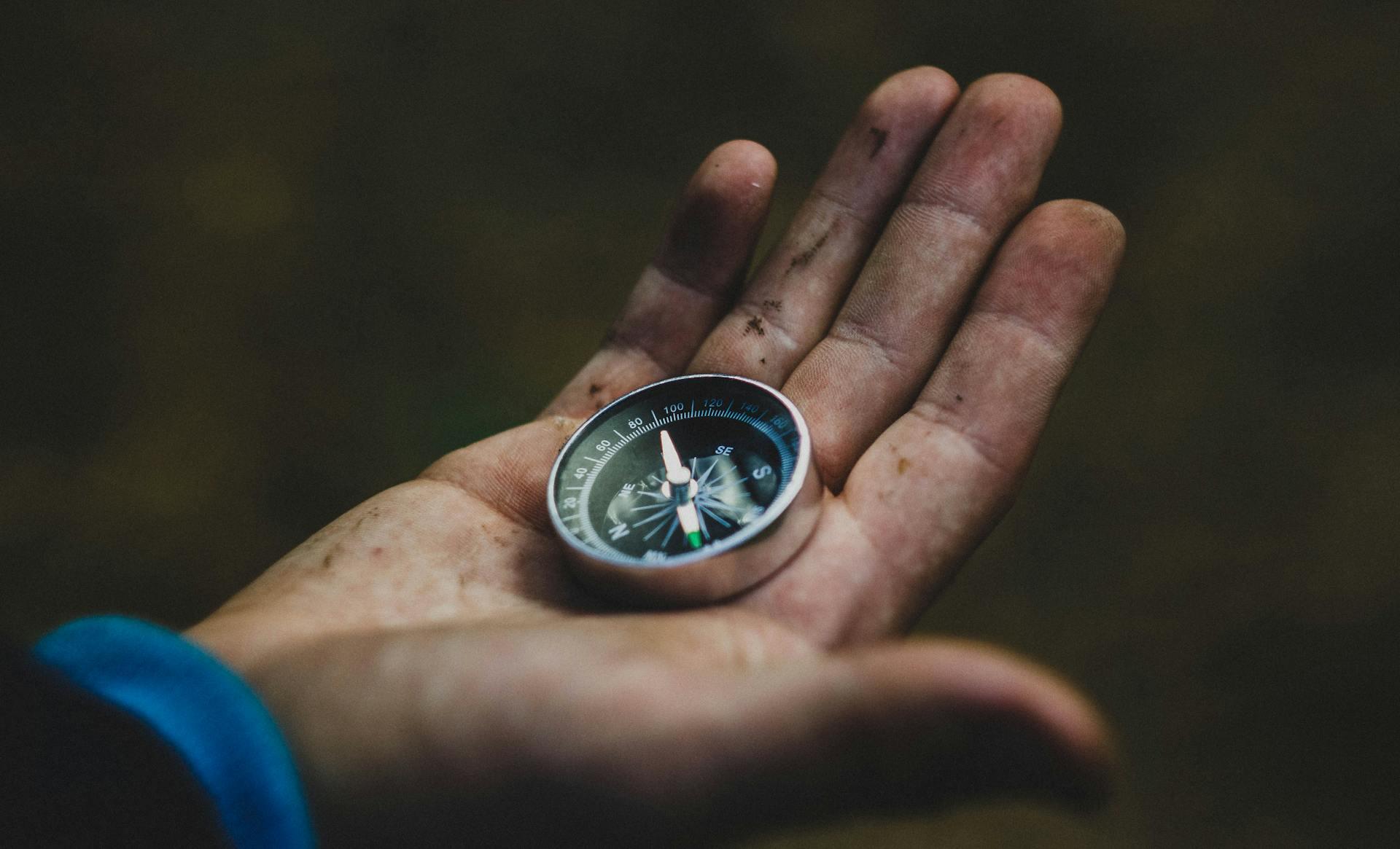 Compass in hand