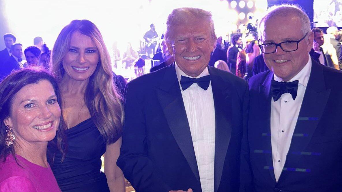 Former PM Morrison rings in the New Year with Trump