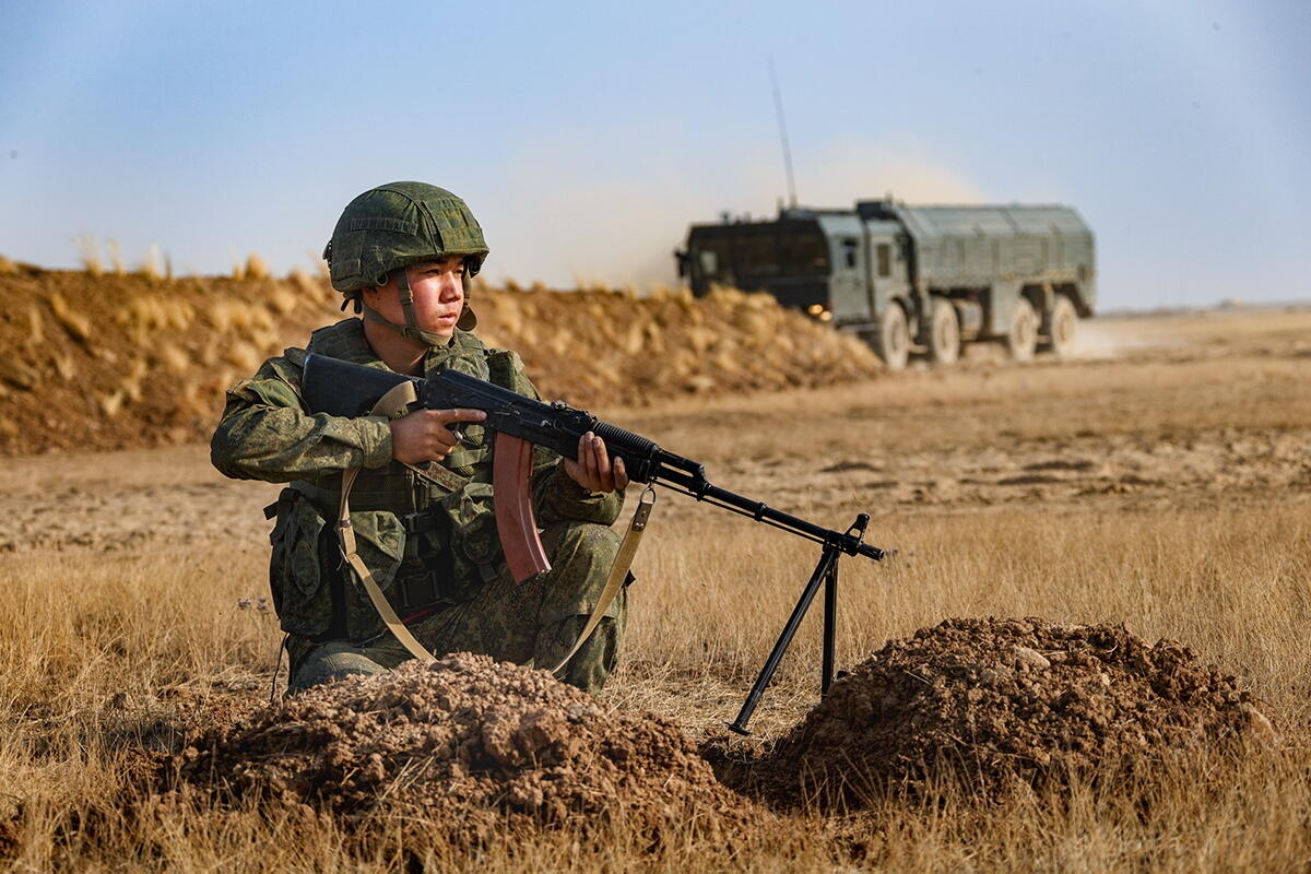 Russian soldier with a RPK-74 - Taken 15 July 2023