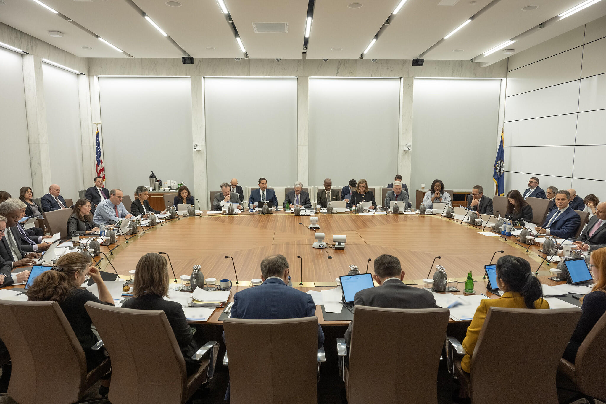 Federal Open Market Committee (FOMC) participants gather at the William McChesney Martin Jr. Building in Washington, D.C., for a two-day meeting held on November 6-7, 2024. 