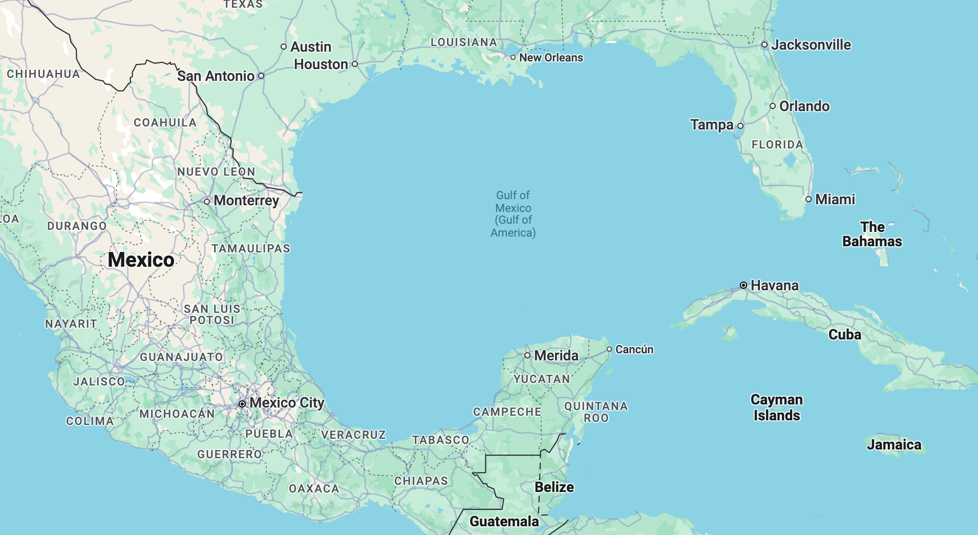 google maps gulf of mexico 