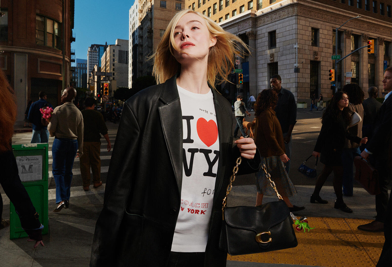 Elle Fanning in Coach