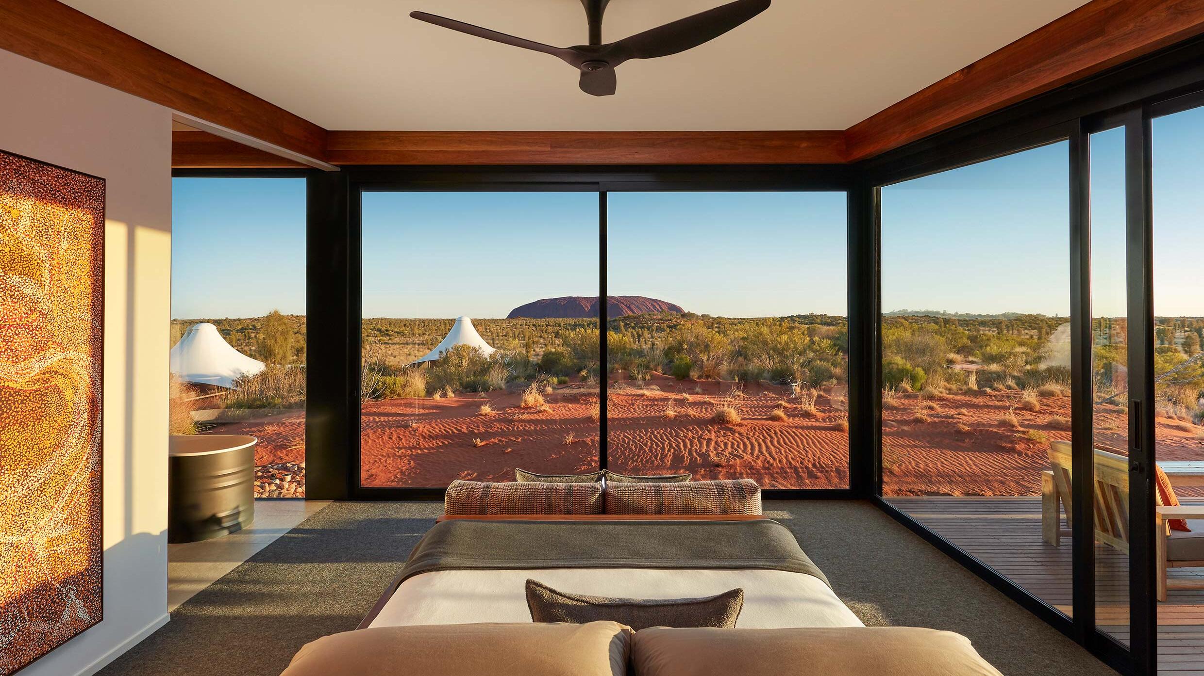 Luxurious desert basecamp in Australia's Red Centre